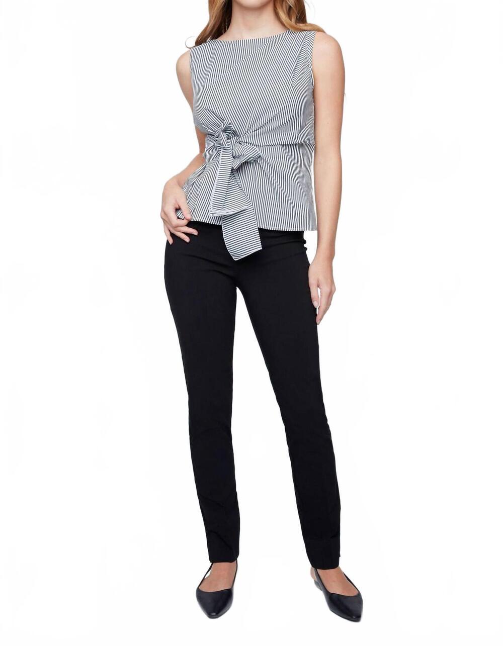 NEW RENUAR woven sleeveless blouse in black combo